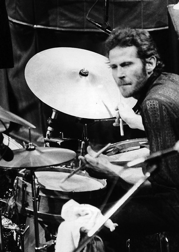 Levon Helm on the drums