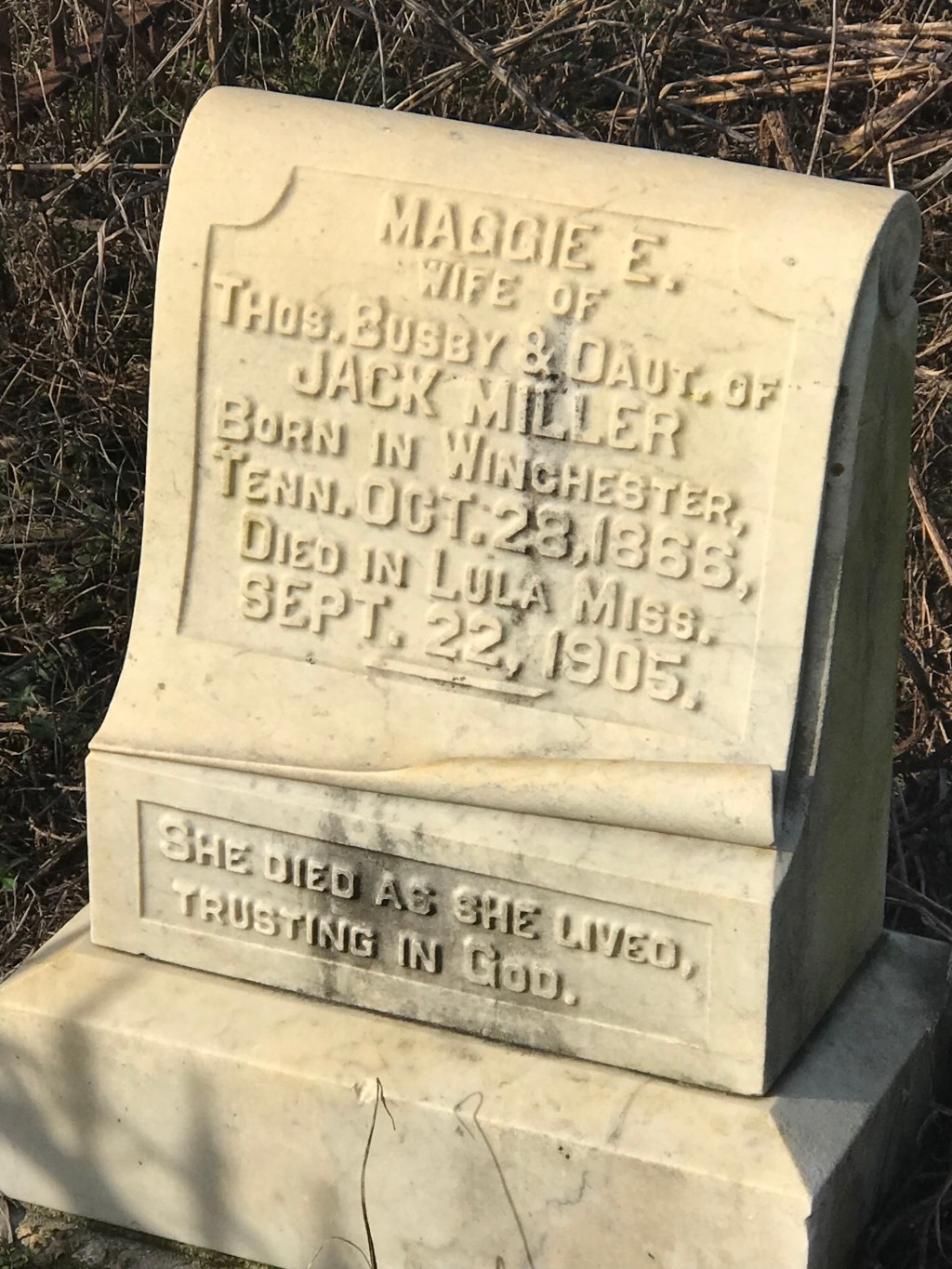 Maggie Busby, A Lonely Grave